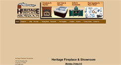 Desktop Screenshot of heritagefireplaceshowroom.com